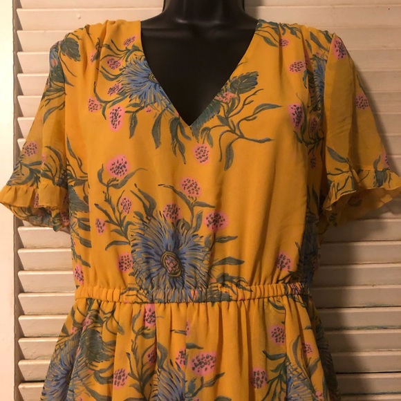 ☀️Madewell | Sweet Grass Ruffle Sleeve Dress | 4 - Picture 6 of 15